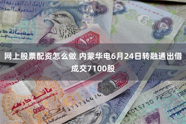 网上股票配资怎么做 内蒙华电6月24日转融通出借成交7100股