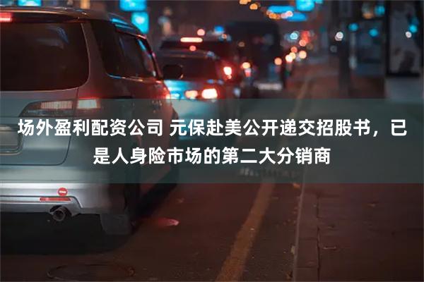 场外盈利配资公司 元保赴美公开递交招股书，已是人身险市场的第二大分销商