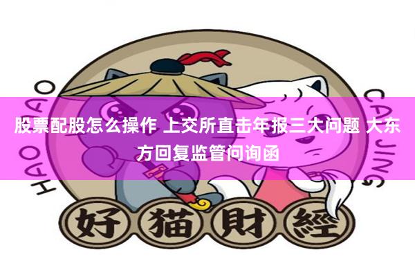 股票配股怎么操作 上交所直击年报三大问题 大东方回复监管问询函