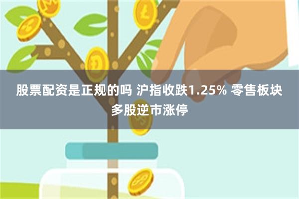 股票配资是正规的吗 沪指收跌1.25% 零售板块多股逆市涨停